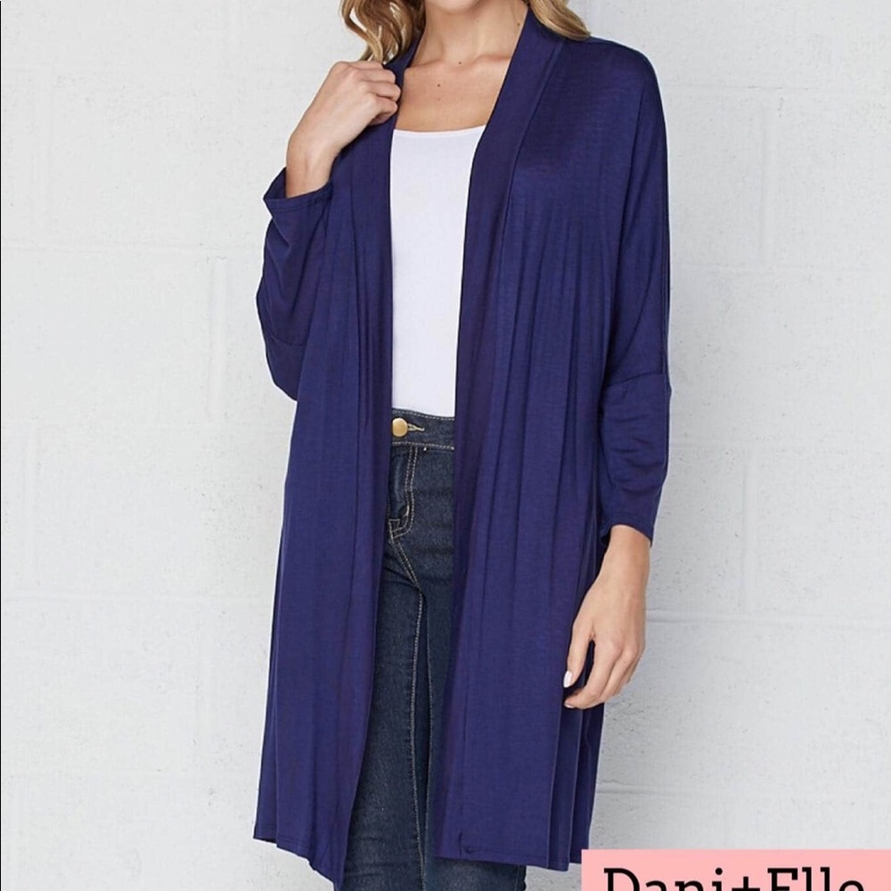 Navy Blue Honeyme Cardigan - Picture 1 of 5
